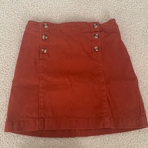 burnt orange skirt